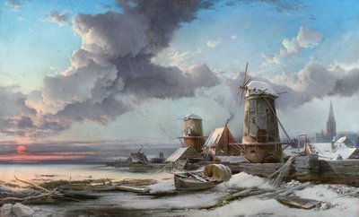 Frosty Sunrise, Leiden by Henry Bright